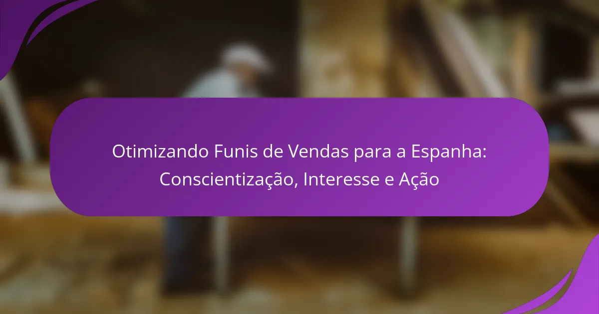 Otimizando Funis de Vendas para a Espanha: Conscientização, Interesse e Ação
